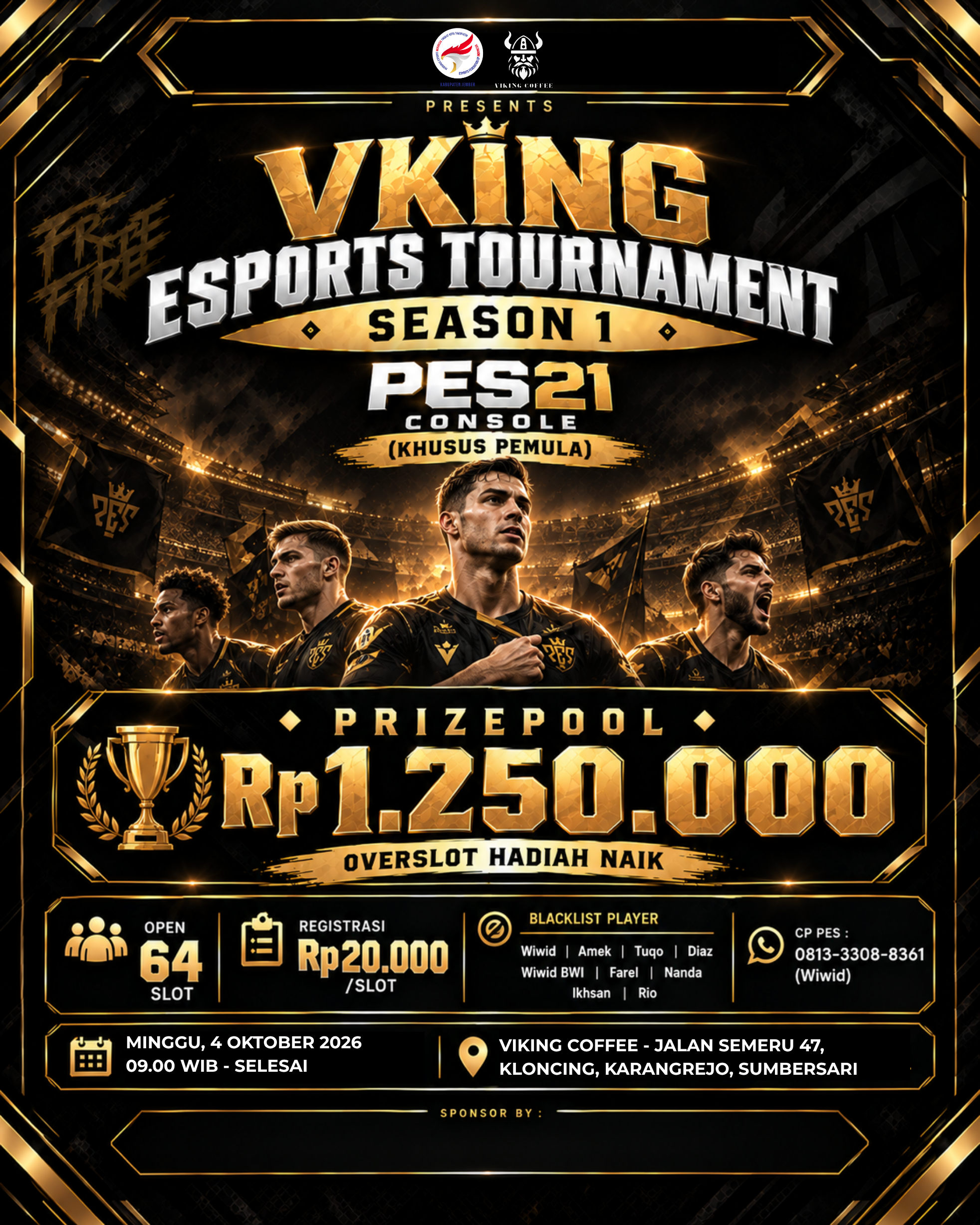 Brosur VKING ESPORTS TOURNAMENT SEASON 1 - PES21 CONSOLE